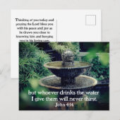 Carte Postale Jean 4:14 Quiconque boit l'eau que je donne à la B (Devant / Derrière)