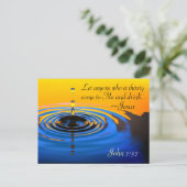 Carte Postale Jean 7:37 Quiconque a soif vient à Moi, Bible (Debout devant)