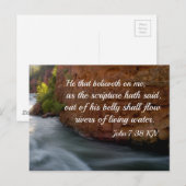 Carte Postale Jean 7:38 Celui qui croit en moi (Devant / Derrière)