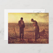 Carte Postale Jean-François Millet - L'Angelus (Devant / Derrière)