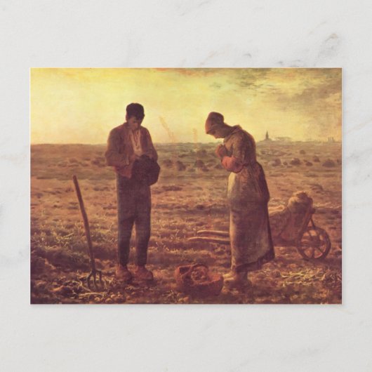 Carte Postale Jean-François Millet - L'Angelus (Devant)