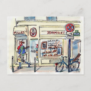 Carte Postale Jean Millet pâtisserie Paris by Carol Gillott
