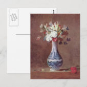 Carte Postale Jean Simeon Chardin - La vie morte, Les fleurs dan (Devant / Derrière)