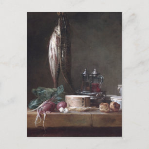 Carte Postale Jean-Siméon Chardin Vie morte avec poisson