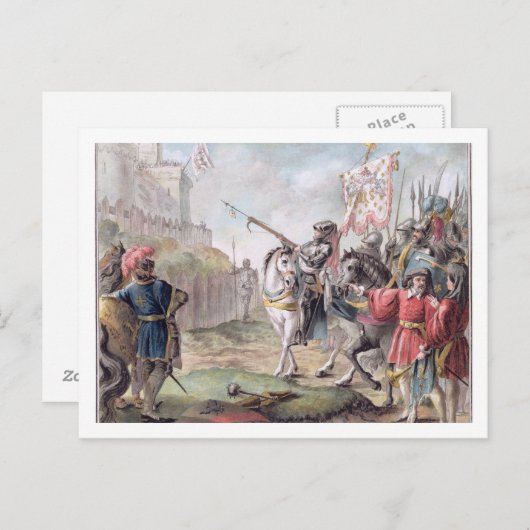 Carte Postale Jeanne d'Arc (1412-31) commande l'anglais pour (Devant / Derrière)