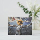 Carte Postale Jeanne d'Arc avec bannière (Debout devant)
