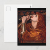 Carte Postale Jeanne d'Arc, c. 1882 par Dante Gabriel Rossetti (Devant / Derrière)