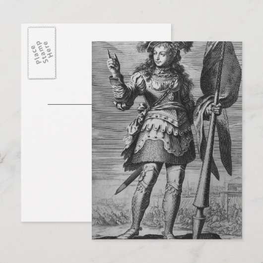 Carte Postale Jeanne d'Arc devant Orléans (Devant / Derrière)