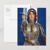 Carte Postale Jeanne d'Arc : La servante d'Orléans, héroïne du c (Devant / Derrière)