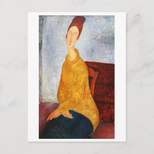 Carte Postale Jeanne Hébuterne au pullover jaune, Modigliani