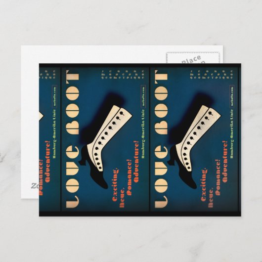 Carte Postale Jeanne : Love Boot (Devant / Derrière)