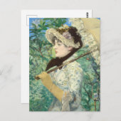 Carte Postale Jeanne (printemps) Edouard Manet (Devant / Derrière)