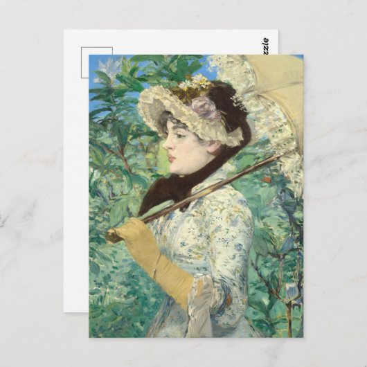 Carte Postale Jeanne (printemps) Edouard Manet (Devant / Derrière)