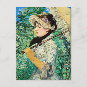 Carte Postale Jeanne Spring, célèbre peinture Edouard Manet