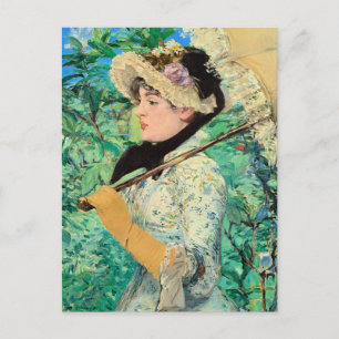 Carte Postale Jeanne Spring par Edouard Manet
