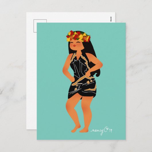 Carte postale Jeanne's Pareu (Devant / Derrière)