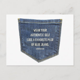 Carte Postale Jeans bleus