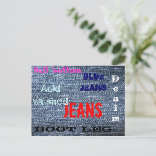 Carte Postale Jeans bleus (Debout devant)