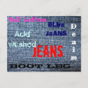 Carte Postale Jeans bleus