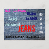 Carte Postale Jeans bleus (Devant)