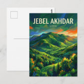 Carte Postale Jebel Akhdar, Montagnes vertes Libye (Devant / Derrière)