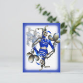 Carte Postale Jecteur bleu (Debout devant)