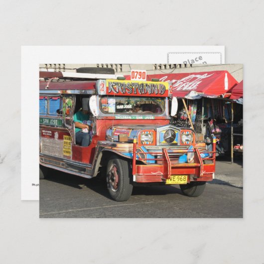 Carte Postale Jeepney (Devant / Derrière)