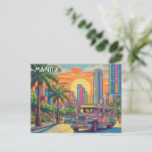 Carte Postale Jeepney in Manila Philippines Travel (Debout devant)