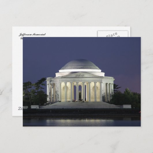 Carte postale Jefferson Memorial (Devant / Derrière)