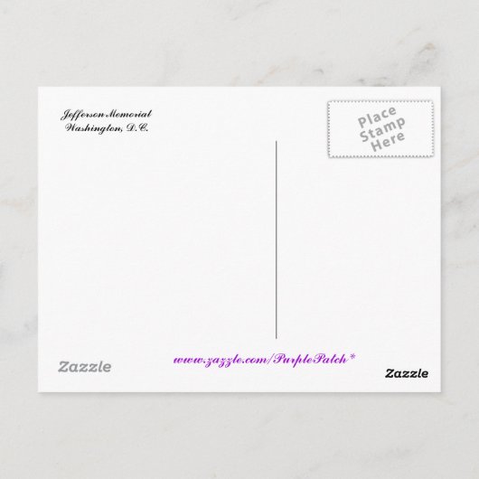 Carte postale Jefferson Memorial (Dos)