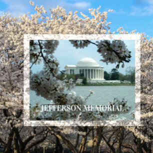 Carte Postale Jefferson Memorial, Cerisiers en fleurs, Tidal Bas