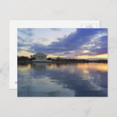 Carte postale Jefferson Memorial Sunset (Devant / Derrière)