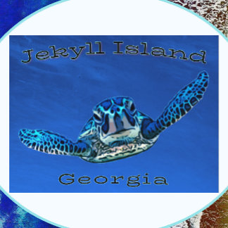 Carte Postale Jekyll Island Géorgie Natation Tortue de mer