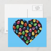 Carte Postale Jelly Bean Heart (Devant / Derrière)