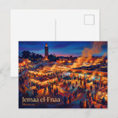 Carte Postale Jemaa el-Fnaa Maroc (Devant / Derrière)