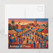 Carte Postale Jemaa el-Fnaa Maroc (Devant / Derrière)