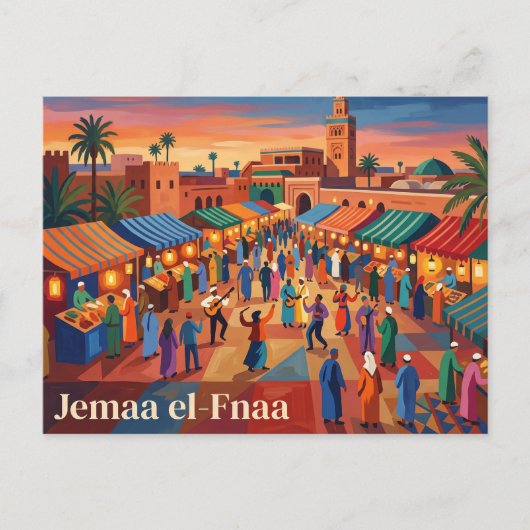 Carte Postale Jemaa el-Fnaa Maroc (Devant)