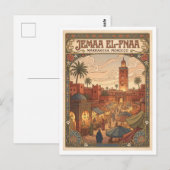 Carte Postale Jemaa el-Fnaa Marrakech Maroc (Devant / Derrière)