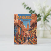 Carte Postale Jemaa el-Fnaa Marrakech Maroc (Debout devant)