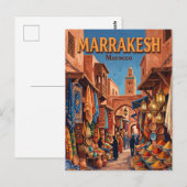 Carte Postale Jemaa el-Fnaa Marrakech Maroc (Devant / Derrière)