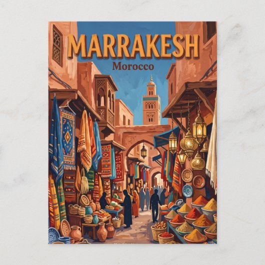 Carte Postale Jemaa el-Fnaa Marrakech Maroc (Devant)