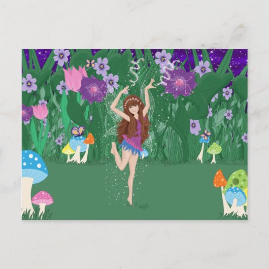 Carte postale Jen Flower Fairy (Devant)