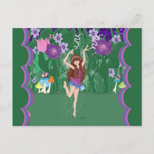Carte postale Jen Flower Fairy (Devant)