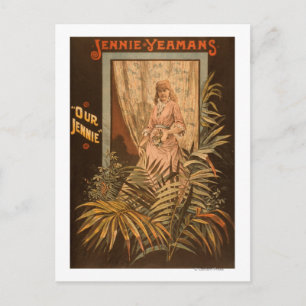 Carte Postale Jennie Yeamans "Our Jennie" Play Poster