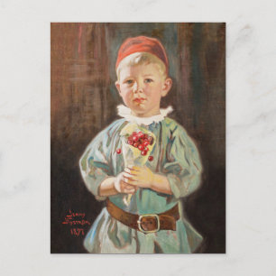 Carte Postale Jenny Nyström Boy avec cerises Petits enfants