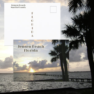 Carte Postale Jensen Beach Floride Lever de soleil Photographiqu