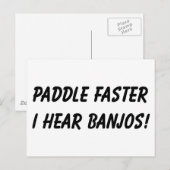 CARTE POSTALE J'ENTENDS DES BANJOS ! (Devant / Derrière)