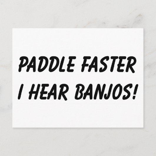 CARTE POSTALE J'ENTENDS DES BANJOS ! (Devant)