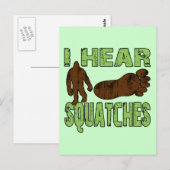 Carte Postale J'Entends Des Squatches (Devant / Derrière)