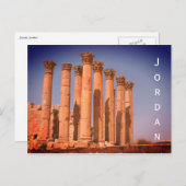Carte Postale jerash, colonne jordan (Devant / Derrière)